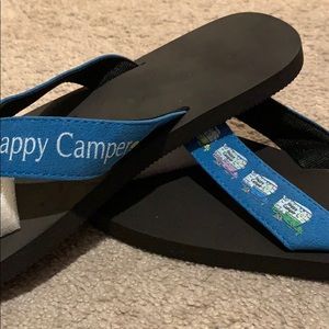 happy camper flip flops